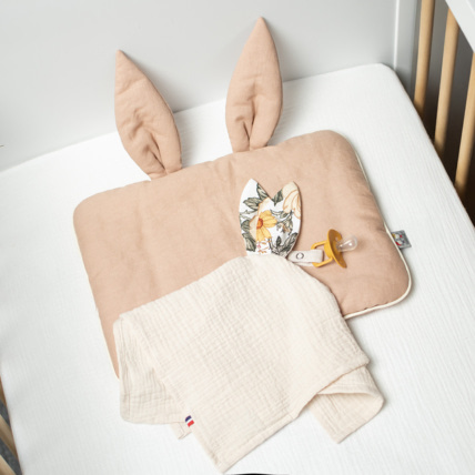 Avis Doudou lapin attache tétine en gaze de coton Néo Vintage Sevira Kids 2