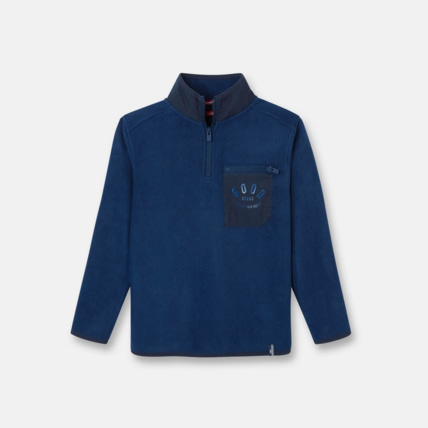 Avis Sweat sport polaire bleu garçon OKAIDI 1
