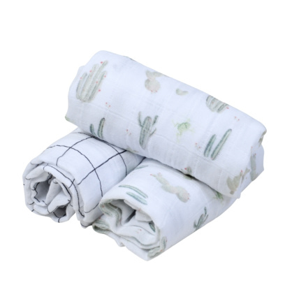 Avis Lot de 3 langes bébé coton bio little crevette 3
