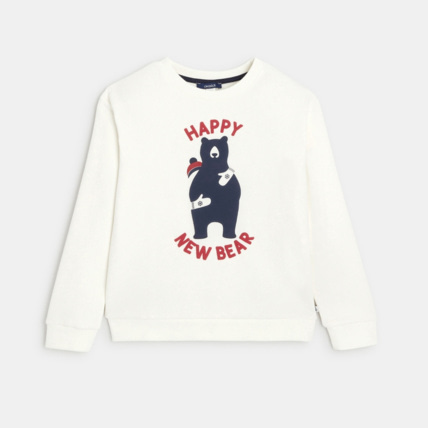 Avis Sweat-shirt de Noël blanc fille OKAIDI 1