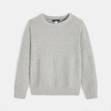 Avis Pull côtelé fantaisie gris garçon OKAIDI 1