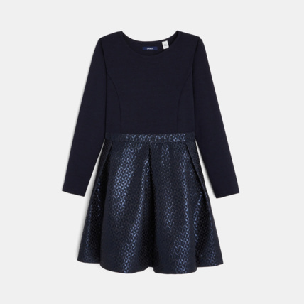 Avis Robe de fête jacquard brillant bleue fille OKAIDI 2
