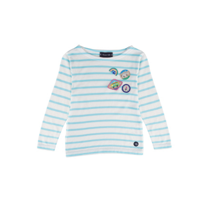 Avis Marinière avec écussons Armor-lux X Les Mini Mondes - Milk/Mykonos ARMOR-LUX 6