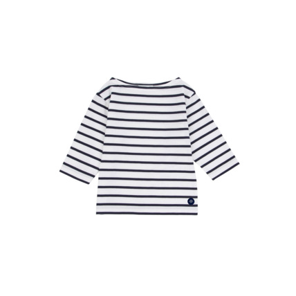 Avis Marinière "Beg Meil" Kids - coton léger - Blanc/Navire ARMOR-LUX 1