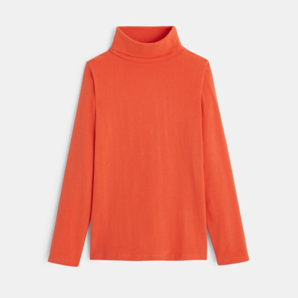 Avis T-shirt col roulé manches longues orange garçon OKAIDI 2
