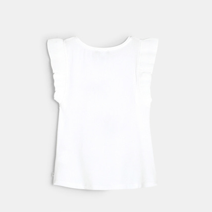 Avis T-shirt fantaisie blanc fille OKAIDI 3