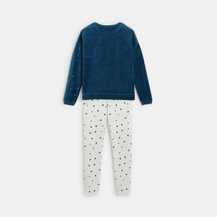 Avis Pyjama en velours à étoiles vert fille OKAIDI 3