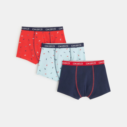 Avis Boxers en jersey (lot de 3) bleu garçon OKAIDI 1