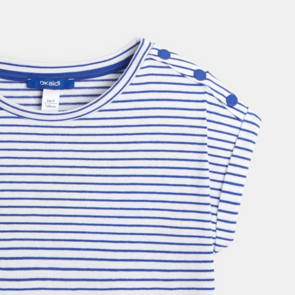 Avis Robe marinière en jersey bleue fille OKAIDI 3