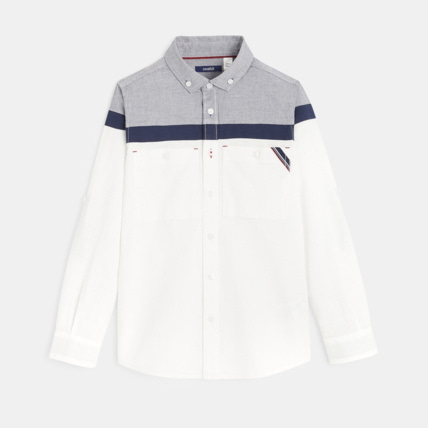 Avis Chemise chic à col américain blanche garçon OKAIDI 1