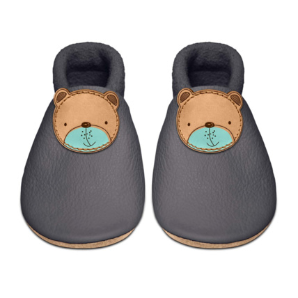 Avis Chaussons bébé en cuir souple, OURSON Sevira Kids 8