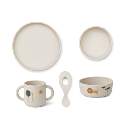 Avis Coffret repas en silicone Vivi - Safari sandy mix LIEWOOD 1