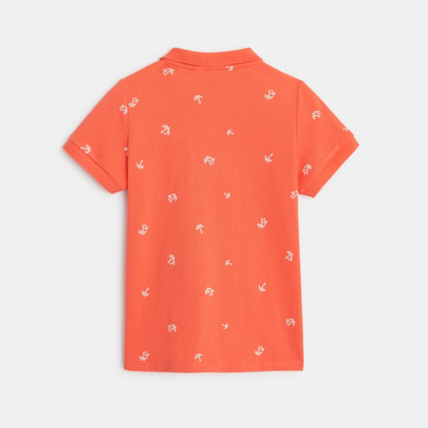 Avis Polo manches courtes imprimé orange garçon OKAIDI 4