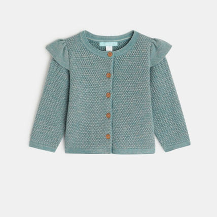 Avis Gilet maille fantaisie irisée à volants OBAÏBI 1