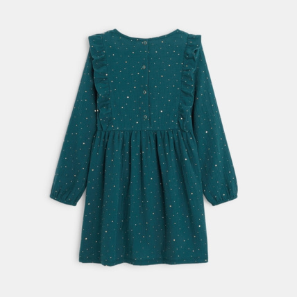 Robe en gaze de coton a pois dores verte fille OKAIDI Comparateur Avis Prix