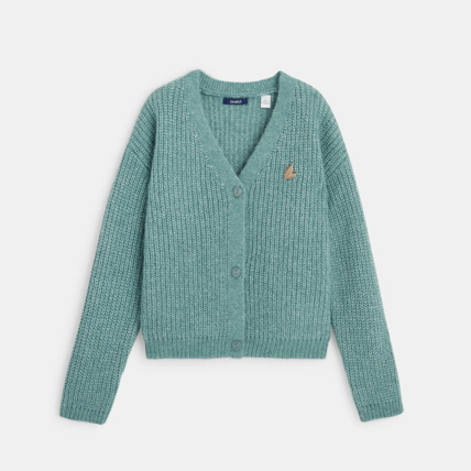 Avis Gilet côtelé boutonné vert fille OKAIDI 1