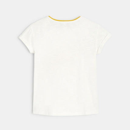Avis T-shirt à message "Happiness Mood" blanc fille OKAIDI 4