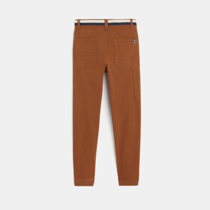 Avis Pantalon en toile et cordon à la taille marron garçon OKAIDI 4