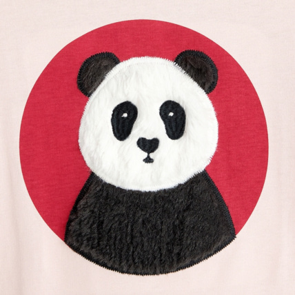 Avis T-shirt manches longues à motif peluche Panda rose fille OKAIDI 2