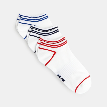Avis Socquettes invisibles de sport rayées (lot de 3) blanc garçon OKAIDI 1