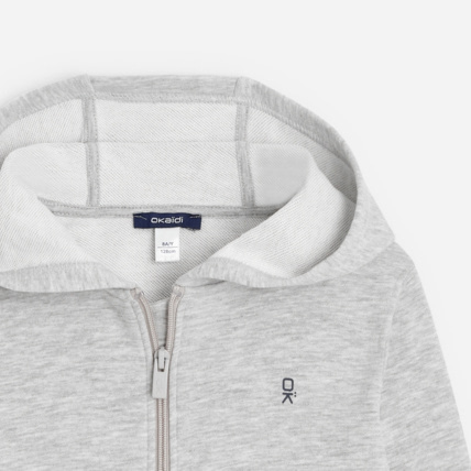 Avis Sweat-shirt uni à capuche gris garçon OKAIDI 3