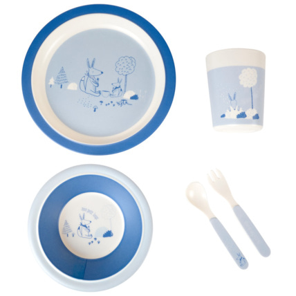 Avis Coffret repas en mélamine Mon petit loup - 5 pièces Prémaman 1