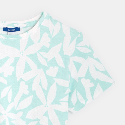 Avis T-shirt imprimé noué bleu fille OKAIDI 3