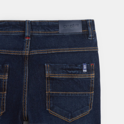 Avis Jean droit bi-stretch à effet délavé bleu garçon OKAIDI 3