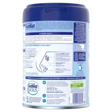 Avis Lait bébé Procesa 2ème Âge Laboratoire Gallia 3