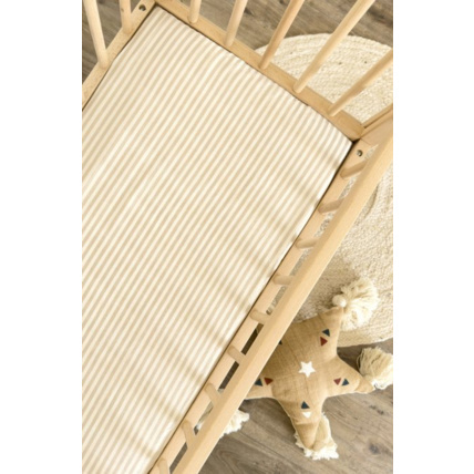 Avis Drap housse berceau Percale de Coton Bio rayé KADOLIS 2