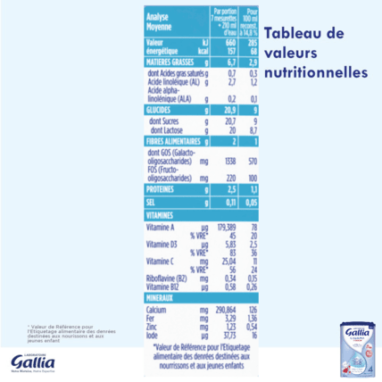 Avis Lait Calisma Junior 4 Laboratoire Gallia 5