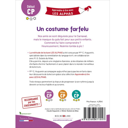 Avis Livre Un costume farfelu - Apprendre à lire avec Les Alphas ÉDITIONS RÉCRÉALIRE 4