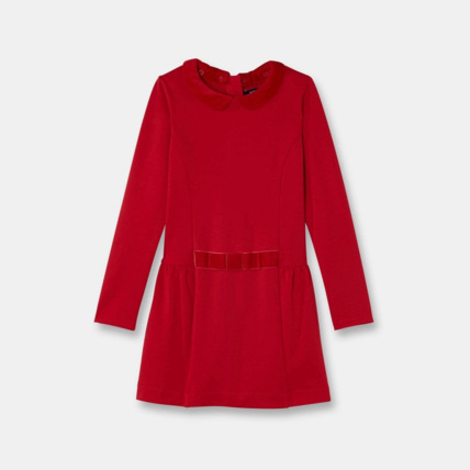 Avis Robe à col Claudine amovible rouge fille OKAIDI 1