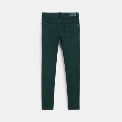 Avis Pantalon slim en toile bi-stretch vert garçon OKAIDI 3