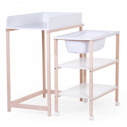 Avis Table à langer avec baignoire et roues Childhome 1