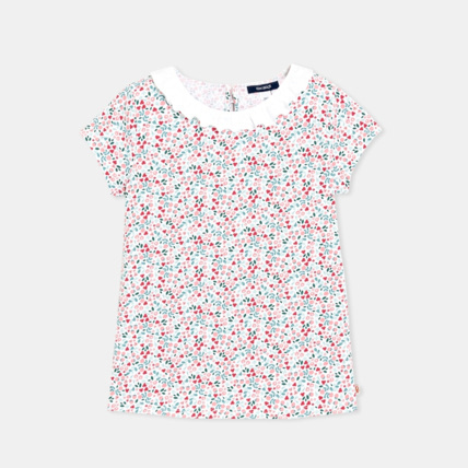 Avis T-shirt imprimé à col collerette rose fille OKAIDI 2