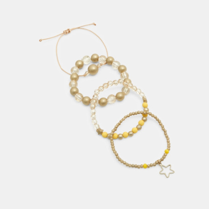 Avis Bracelets fantaisie (lot de 4) jaune fille OKAIDI 1