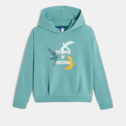 Avis Sweat-shirt à capuche vert fille OKAIDI 1