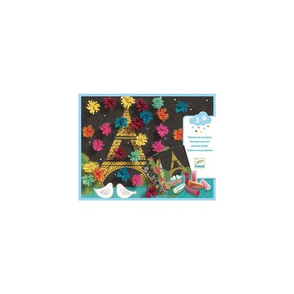 Avis Jeu créatif Tableaux de pompoms - Explosion de pompoms DJECO 1