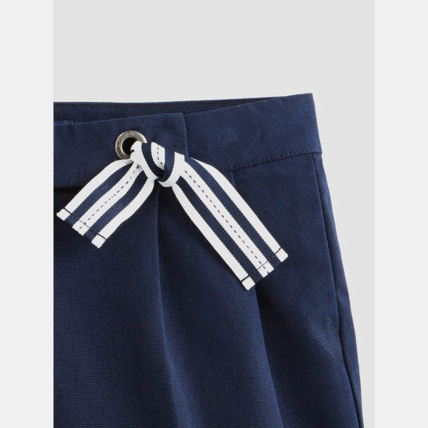 Avis Short toile uni bleu fille OKAIDI 3