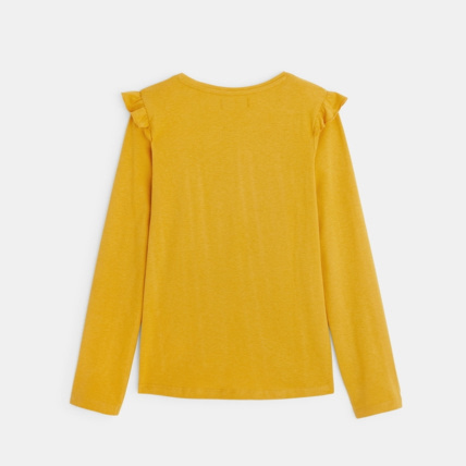 Avis T-shirt à épaules volantées jaune fille OKAIDI 3