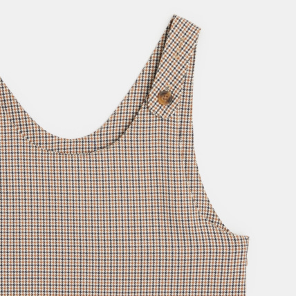 Avis Robe chasuble à carreaux marron fille OKAIDI 3