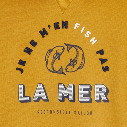 Avis Sweat-shirt à message jaune garçon OKAIDI 2