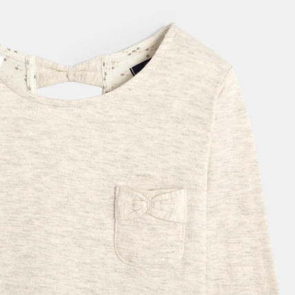 Avis T-shirt détail nœud beige fille OKAIDI 2