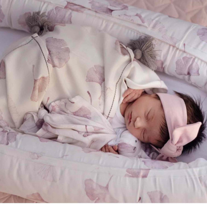 Avis Maxi lange couverture  à pompons en bambou, Corail Sevira Kids 8