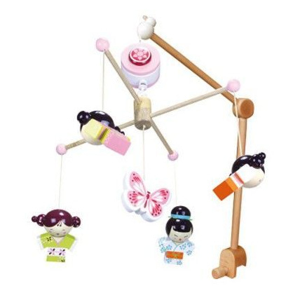 Avis Mobile Musical Bois Kokeshi LE COIN DES ENFANTS 1