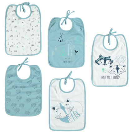 Avis Lot de 5 bavoirs en jersey prints renards Prémaman 1