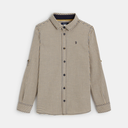Avis Chemise à petits carreaux jaune garçon OKAIDI 2