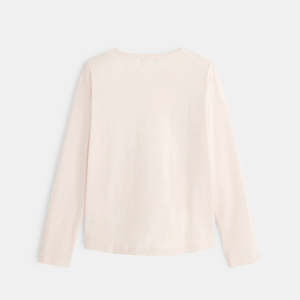 Avis T-shirt à message "All I want is... Flowers" rose fille OKAIDI 4