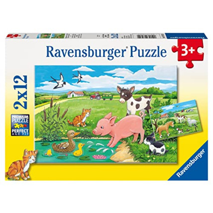 Avis Puzzle - Bébés animaux de la Terre - 2x12 pièces RAVENSBURGER 1